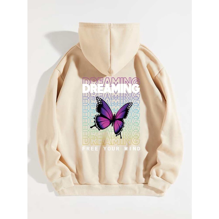 DREAM BIG Buterplay Never Give Up Sweater Hoodie Trendy II DREAM BIG Buterplay Never Give Up Jumper Hoodie II Sweter Oblong Topi Sz M - XL ( Pria &amp; Wanita / Anak &amp; Dewasa )