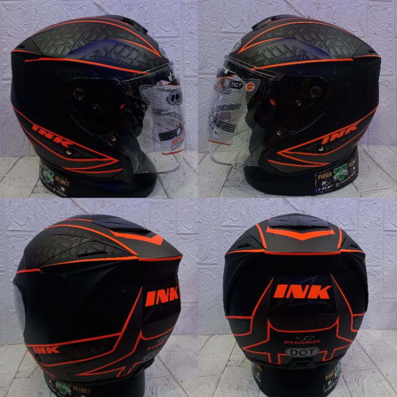 INK HELM DYNAMIC MOTIF 2 BLACK RED FLUO DOF