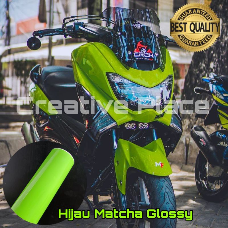 skotlet motor warna hijau matcha glossy skotlet hijau daun