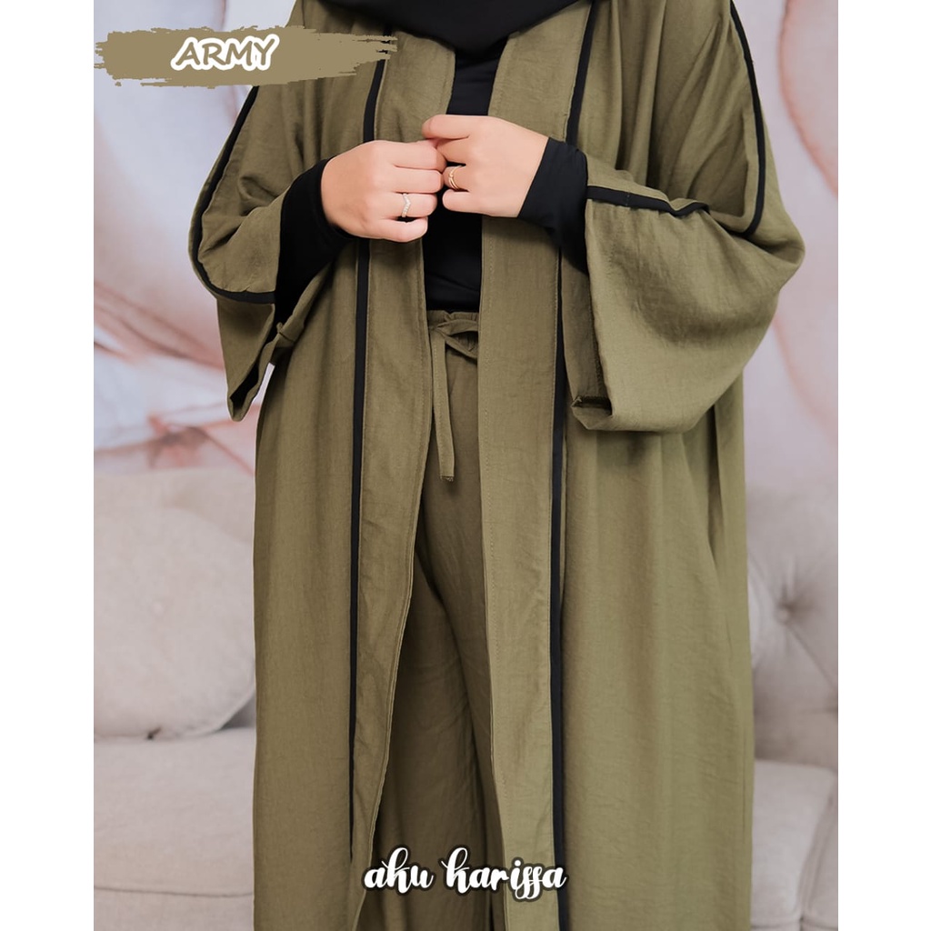 ONE SET KULOT VELISYA AKU KARISSA ATASAN CARDIGAN MIX CELANA LINEN CORDOVA SETELAN OUTER WANITA TERBARU KOREA STREET STYLE BEST MODEL HANGOUT