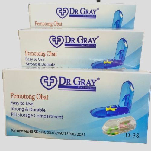 alat pemotong merek DR.GRAY tempat obat praktis pemotong Kaplet pill ada penahannya - PCU