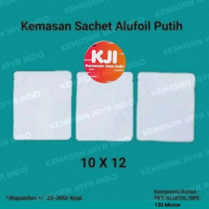 

Terlaris ✨ - Kemasan Sachet Putih Alufoil 10x12. kemasan kopi. kemasan teh. sachet 2.1.23