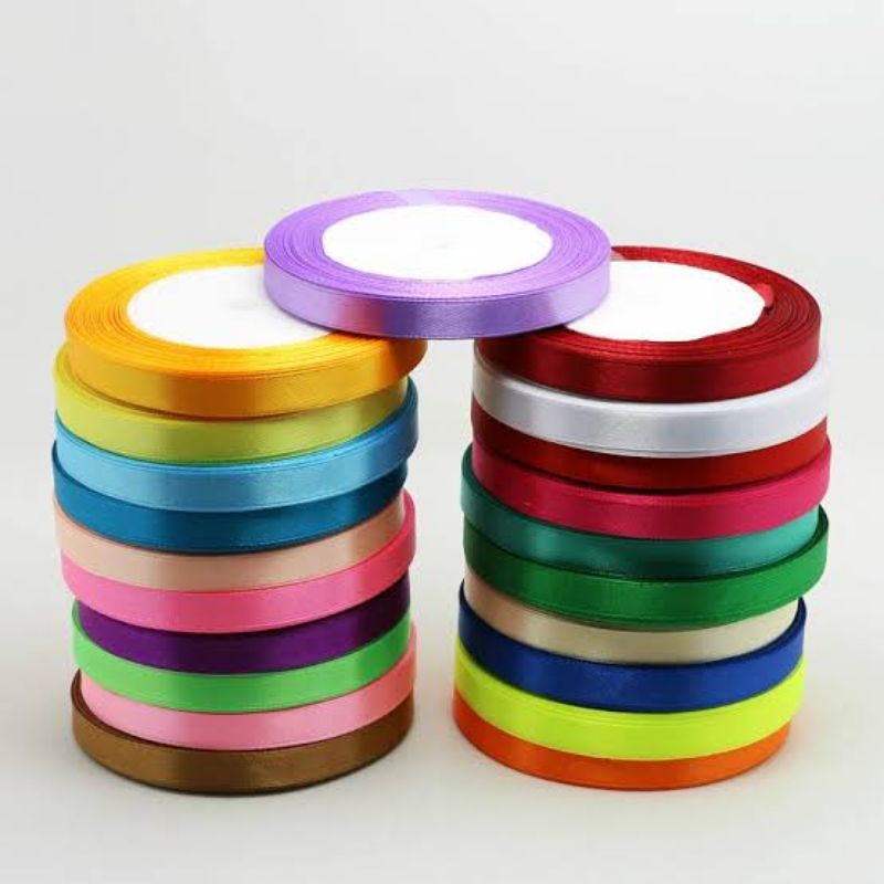 

pita satin 1/4 inch Warna import premium