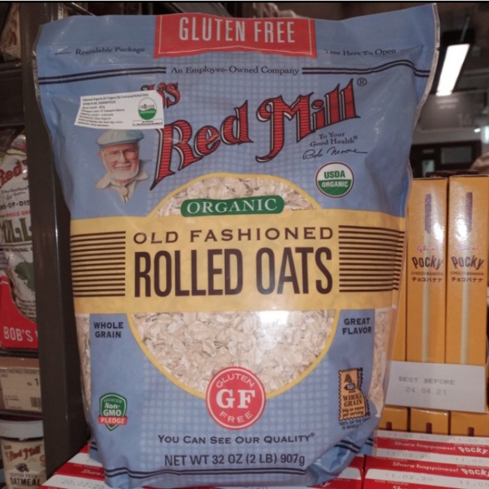 

Bob's red mill organic rolled oat (gluten free) 32 oz 907gr