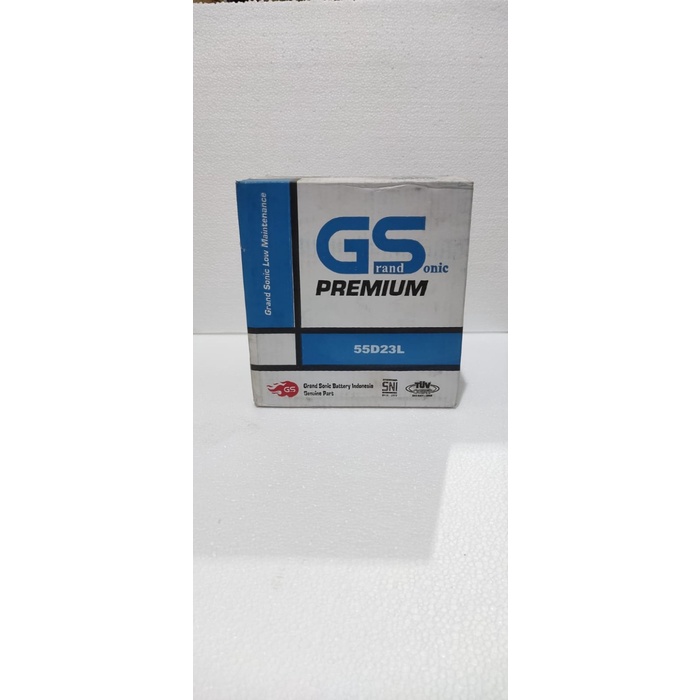 GS GrandSonic 55D23L Aki Mobil 12V 60Ah Bebas Perawatan - Cocok untuk Camry, RAV4, Teana
