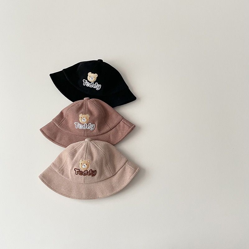 Topi bucket anak unisex usia 6 bulan sampai 5 tahun keren / topi anak bayi motif TEDDY BEAR lucu import