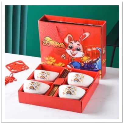 

CY06-4 HAMPERS LUCKY RABBIT 4 BOWL