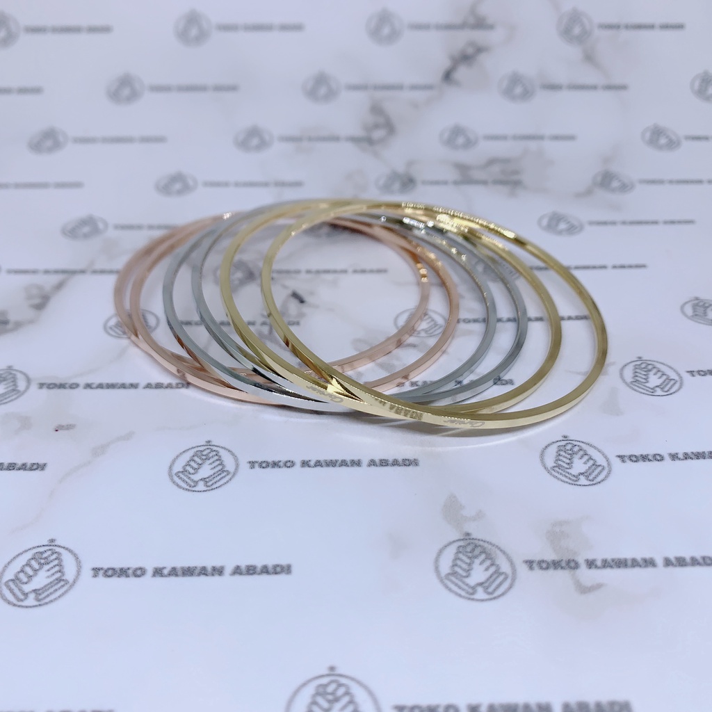 6 Pcs Gelang Tangan Keroncong Titanium *95