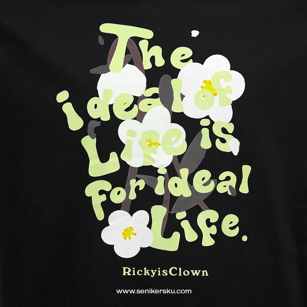 RIC Ricky Is Clown Doodle Sakura Black Tee