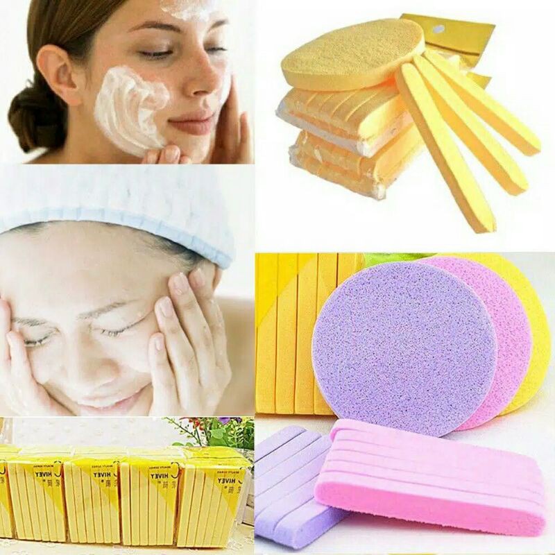 Sponge Stick 12 batang / Compressed Facial Sponge / Spon Kentang Chivey Beauty Grade AAA