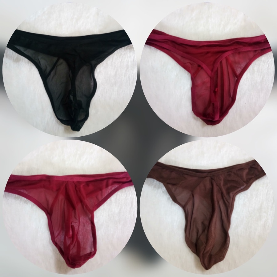 Celana Dalam G String Cowok / Pria Transparan 5614