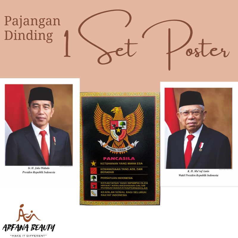 Gambar Presiden dan wapres komplit Terbaru Pajangan Dinding Poster Presiden Tanpa Bingkai Hiasan