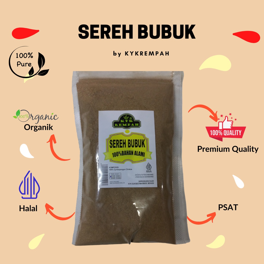 

SEREH BUBUK [100 GRAM] LEMONGRASS POWDER