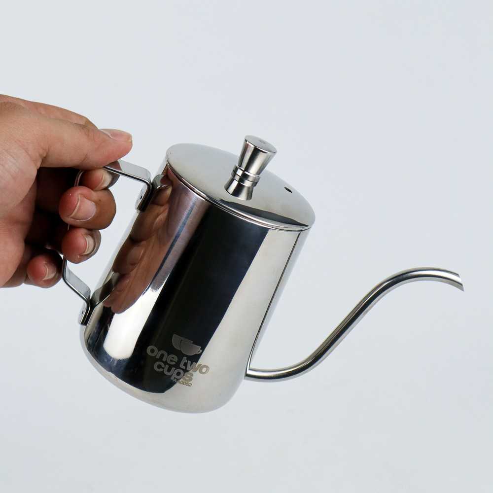 One Two Cups Teko Pitcher Kopi leher angsa Teh Teapot Drip Kettle Cup Stainless Steel - AA0052