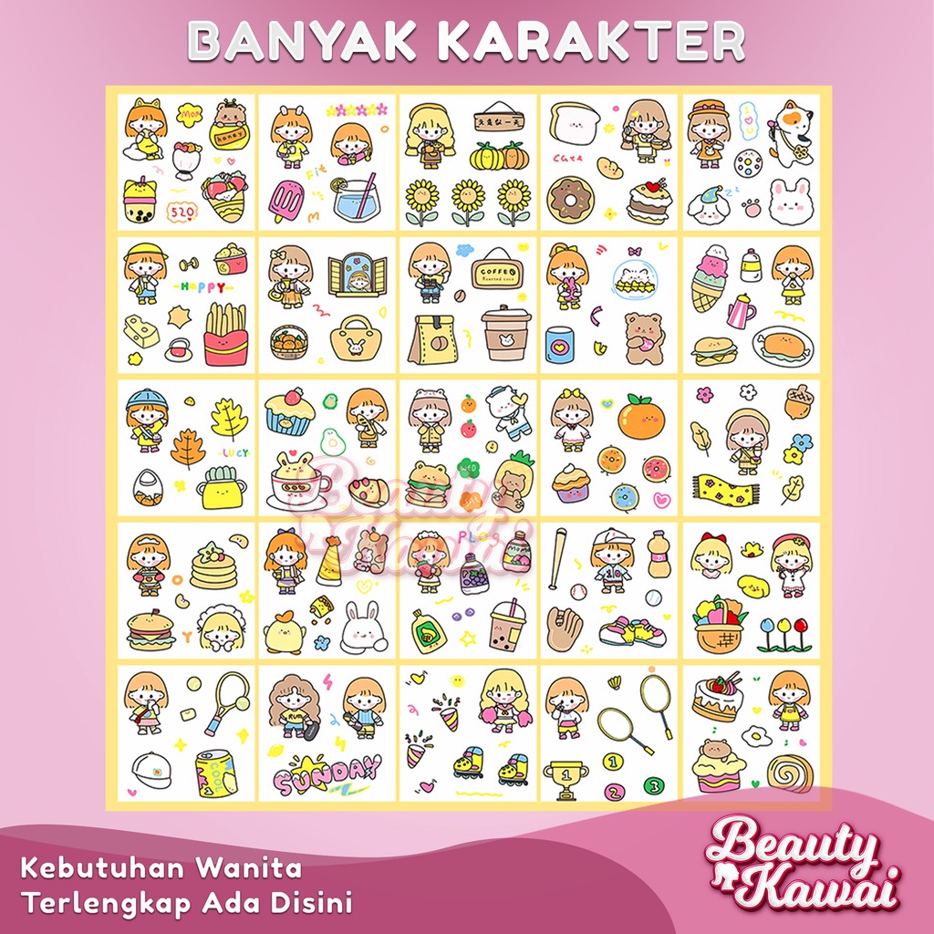 Stiker Lucu Anak Cutting Sticker Bening Dekorasi DIY