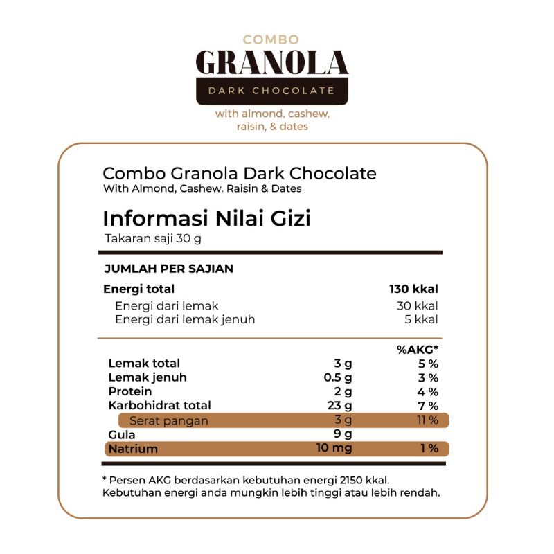 Timur Tengah Granola Dark Chocolate | vanila | blueberry 500 gr Sereal Makanan Sehat cod Makassar