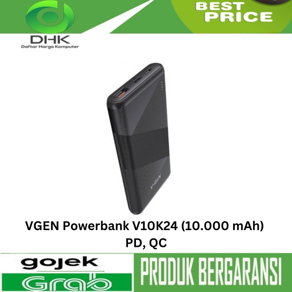 Powerbank Vgen V10K24 (10.000 mAh) PD, QC