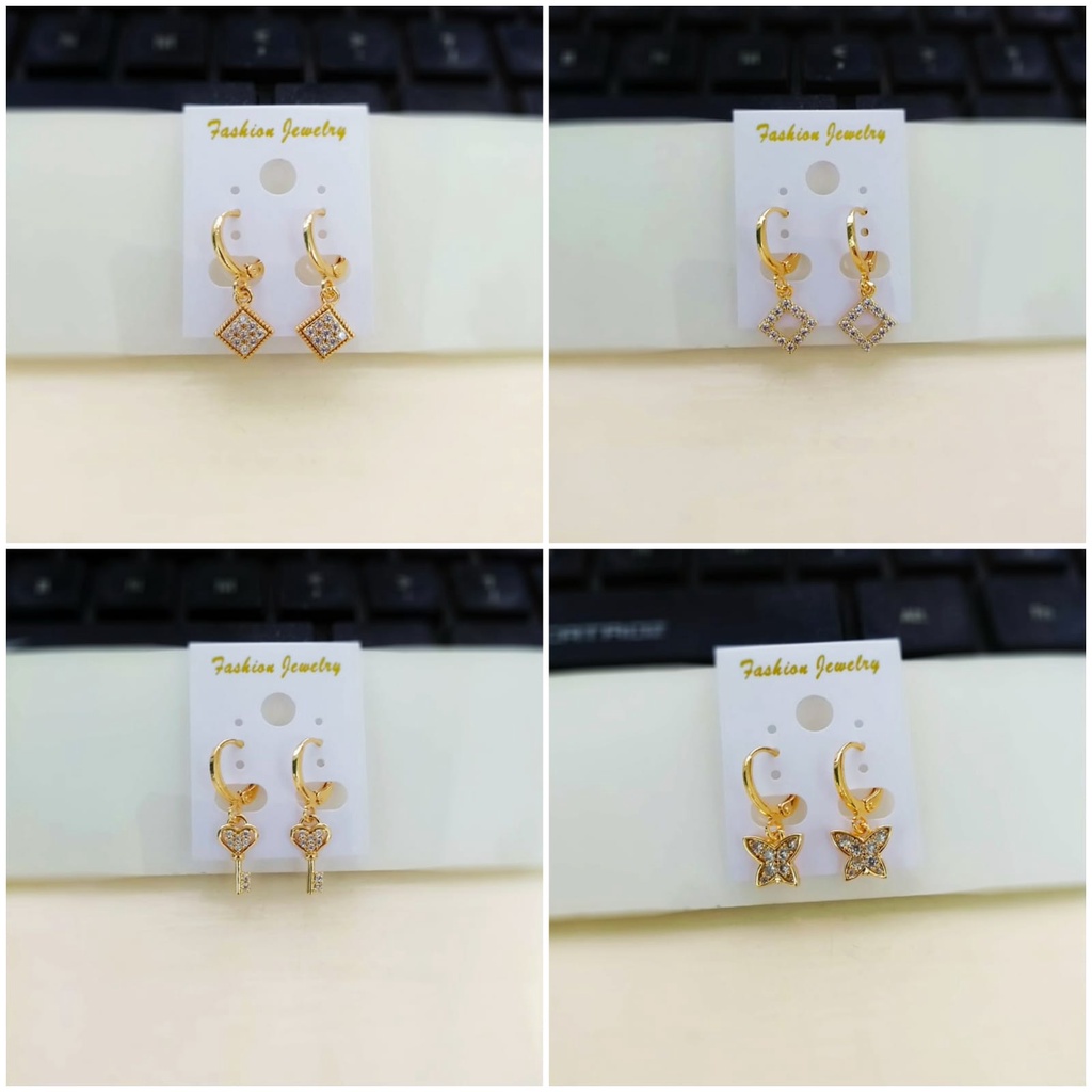 AV60 Grosir Anting Juntai Permata Anting Dewasa