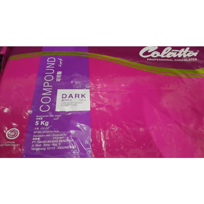 

Cokelat Block - Dark Chocolate Compound Colatta 5kg GOSEND ONLY!