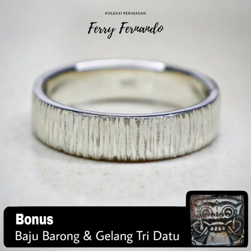 Cincin Pria Abstrak Perak 925 Sterling Silver Cp.10