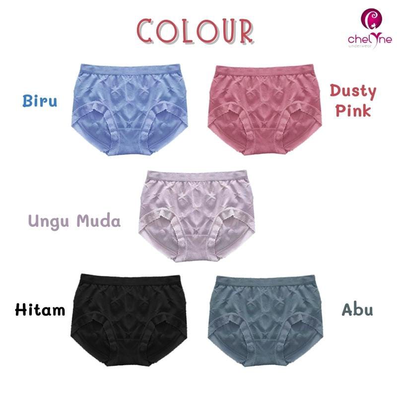 CD Wanita Chelyne Big Size Q8830 Bahan Rajut Seamless - Jumbo Renda Paha