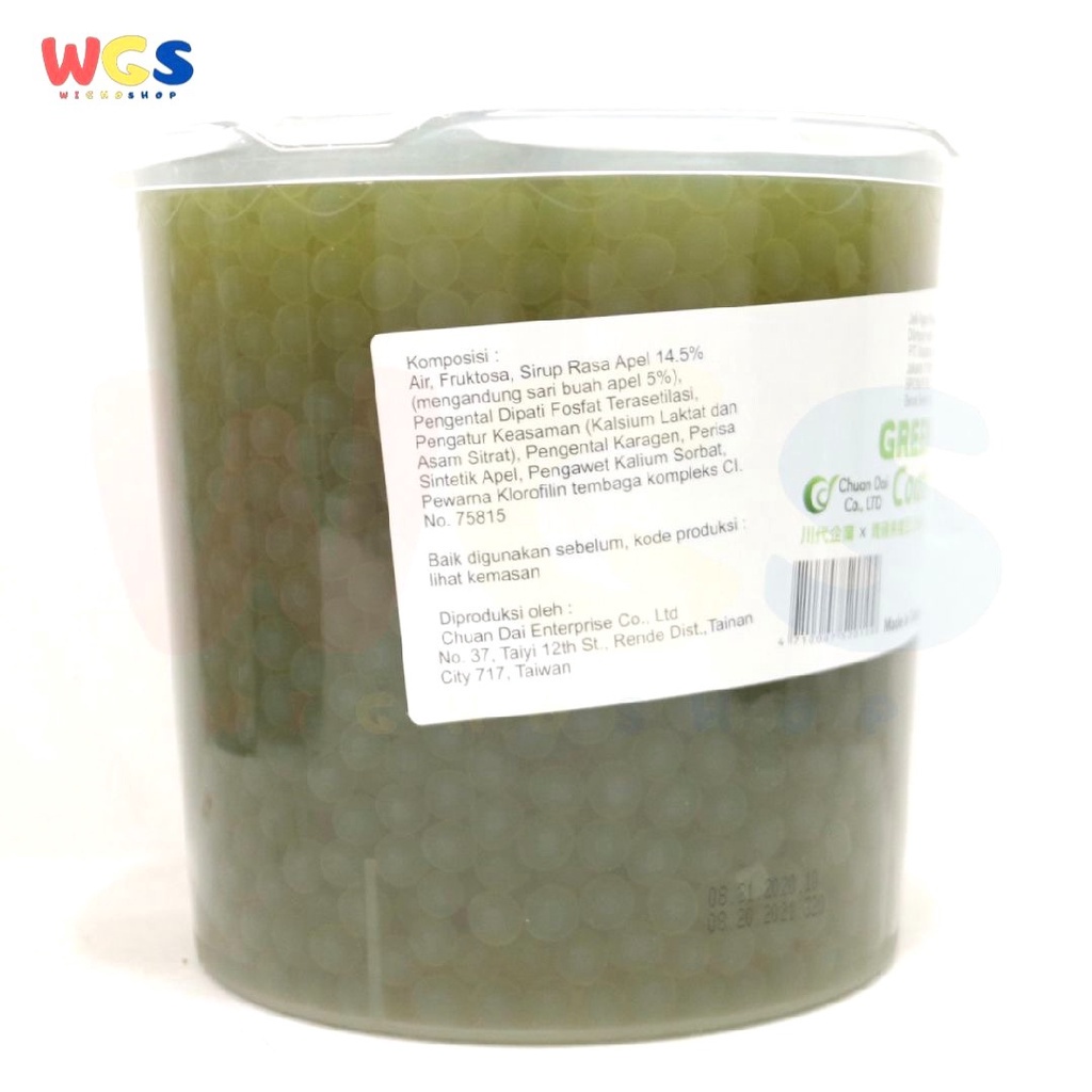 Chuan Dai Popping Boba Green Apple Coating Juice 3.2kg