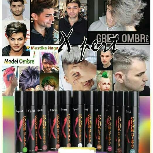Pewarna Xpert X Colour Hair Spray Temporary Cat Rambut Semprot Sementara