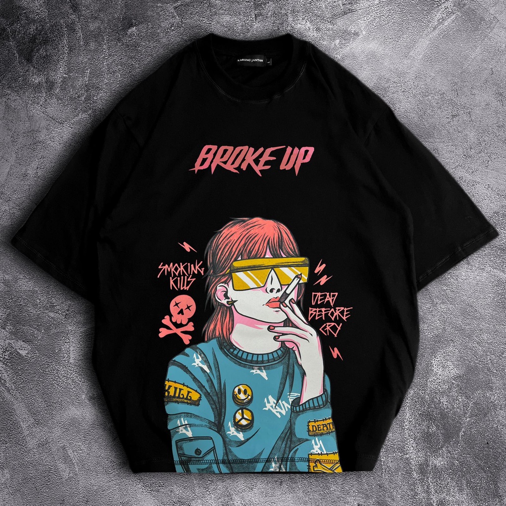 [Oversize] BAJU KAOS OVERSIZE / OVERSIZE T-SHIRT &quot;broke up&quot;