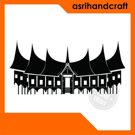 RUMAH GADANG REPLIKA AKRILIK/ BAHAN MAHAR/ DEKORASI MAHAR/ HIASAN MAHAR