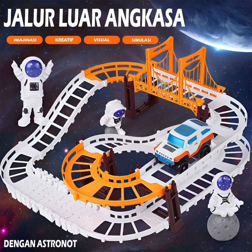 Mainan Track Mobil Model Luar Angkasa | Outer Space Track | Mainan Anak Laki Laki 3-4-5-6-7 Tahun Mobil Mobilan