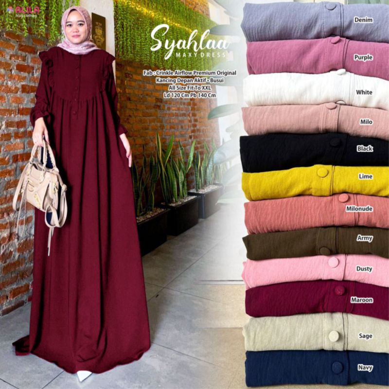 DHEA SHANUM  SYAHLA VELI DRESS NADA ALYSSA ARDANI by Alila 1. dress polos Alila termurah