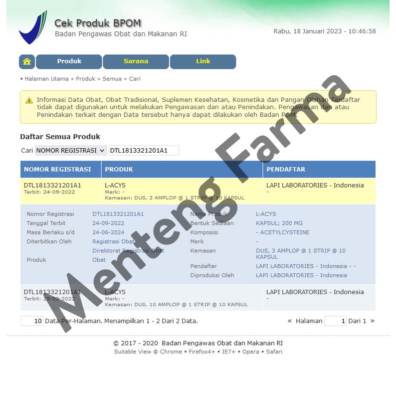 L-Acys 10 Kapsul - Obat Batuk Berdahak