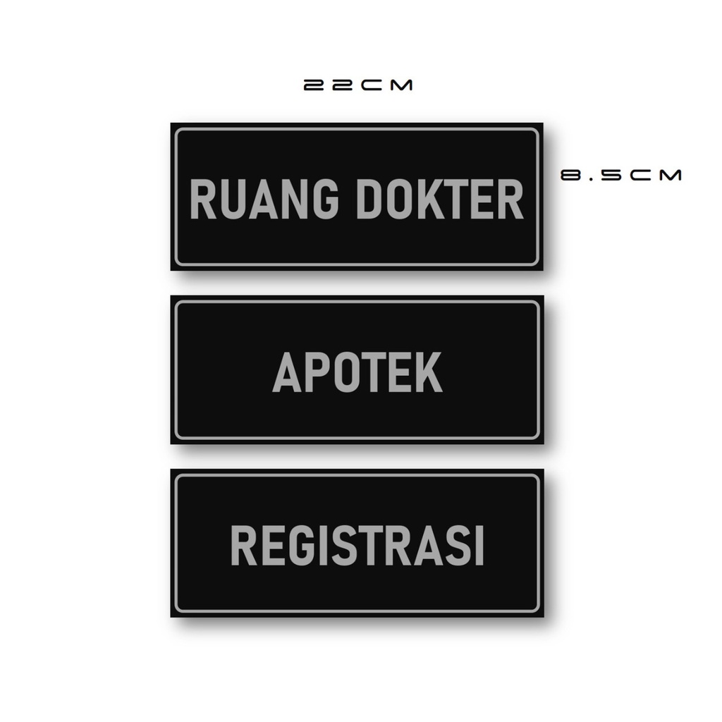 

STIKER KLINIK PUSKESMAS PELAYANAN KESEHATAN | STIKER NAMA RUANGAN UNTUK KLINIK ATAU PUSKESMAS | WARNA STIKER BLACK SILVER