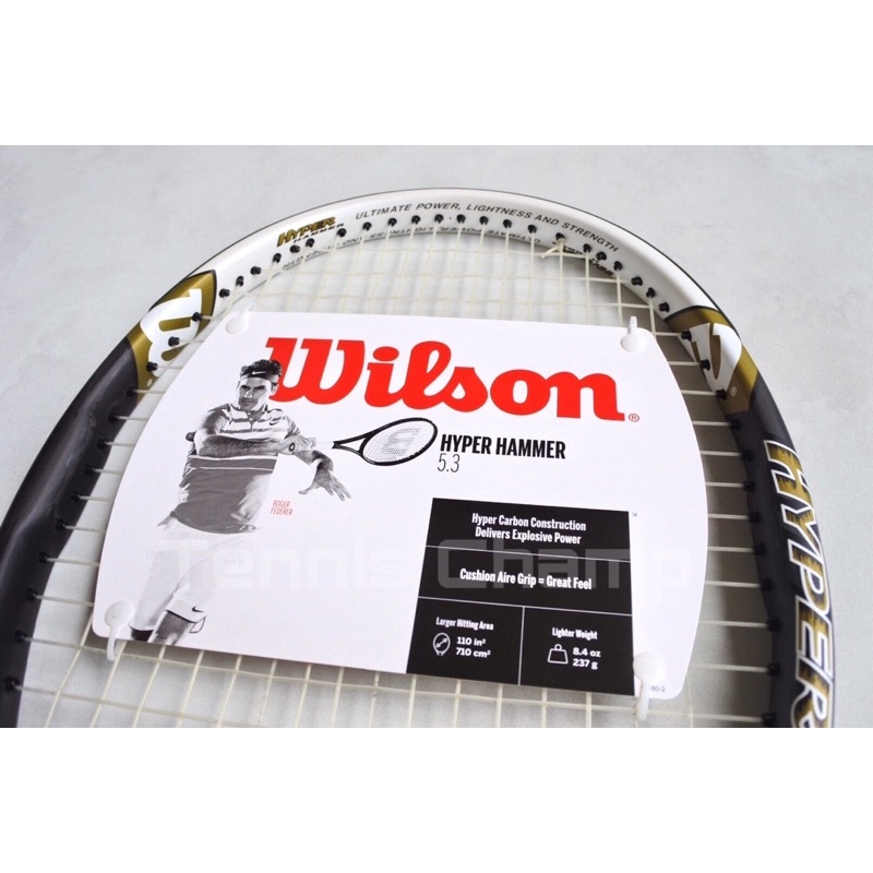 BEST SALE RAKET TENIS WILSON HYPER HAMMER 5.3 BLACK WHITE 2023/ TENNIS RACKET WILSON HYPER HAMMER