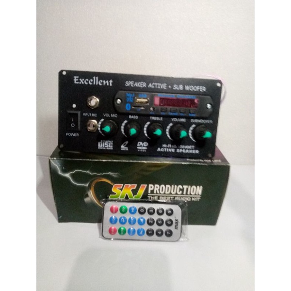 kit power speaker aktif mono 150wat subwoofer + MP3 bloutooth