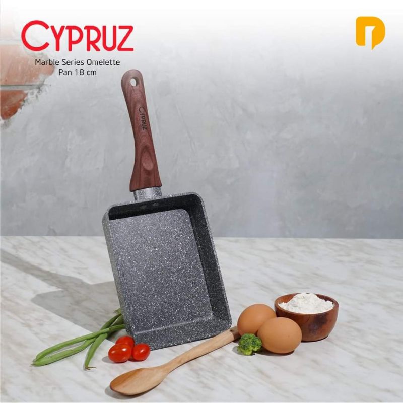 Cypruz Marble Series Omelette Pan 18 cm