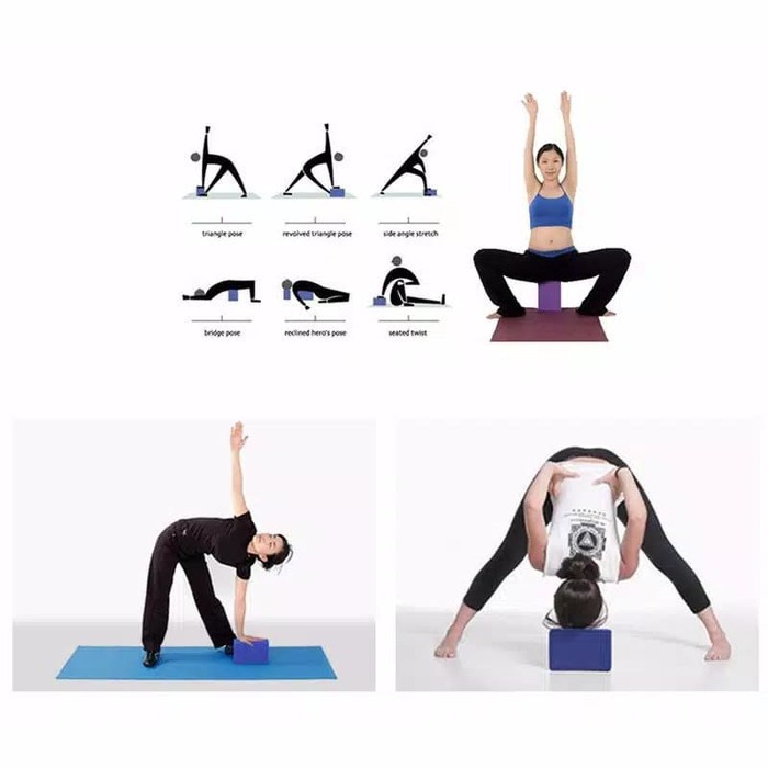 UNIK88 Yoga Blok Prick Pilates EVA Brick Foam Alat Fitnes