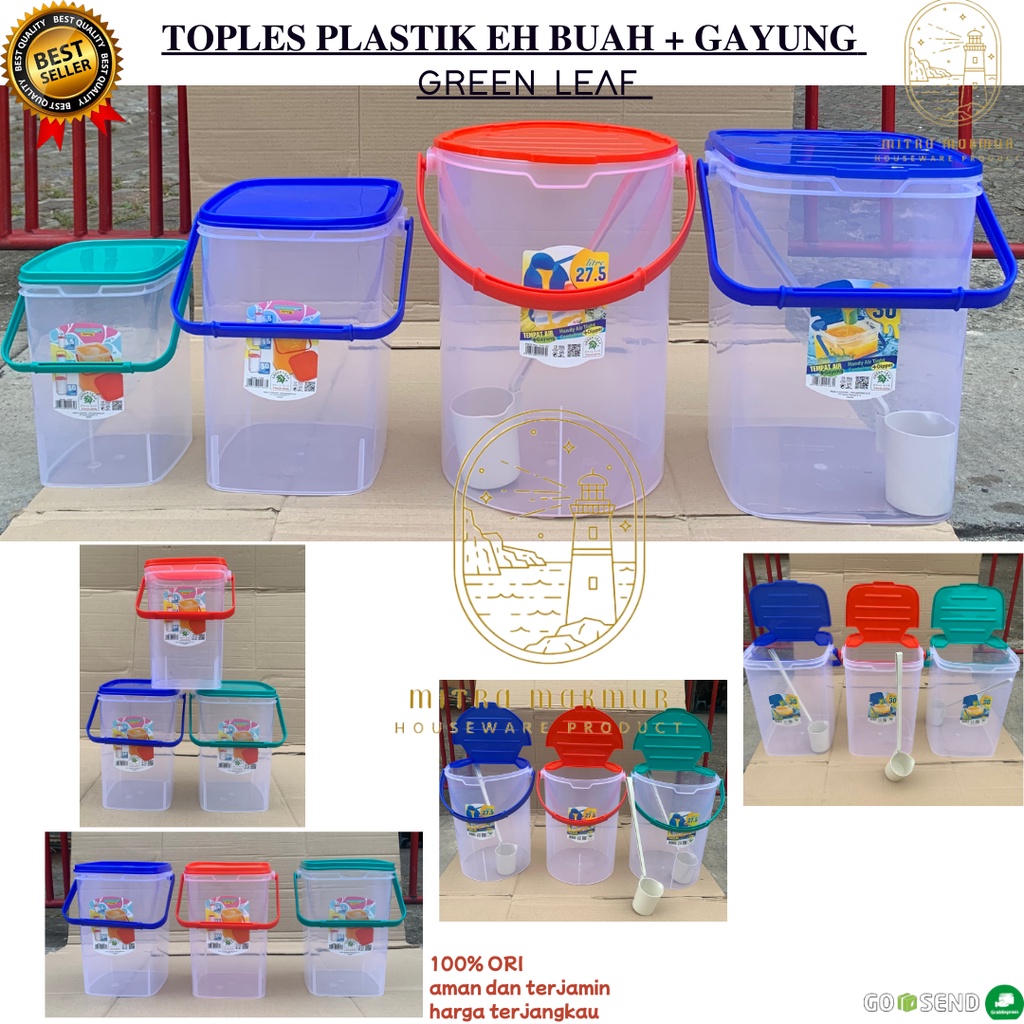 TERMURAH!! TOPLES PLASTIK + GAYUNG ABELLA GREEN LEAF TOPLES ES BUAH ES KELAPA