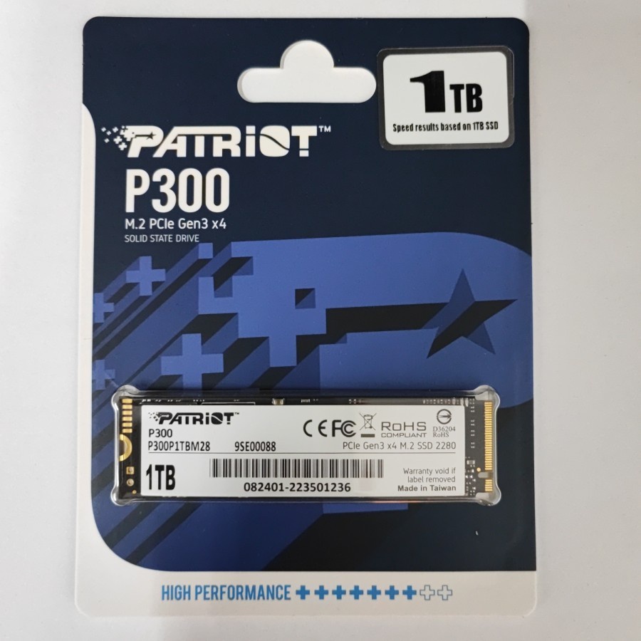 PATRIOT SSD 1TB P300 2280 M.2 NVMe PCIe Gen 3x4 - 1TB