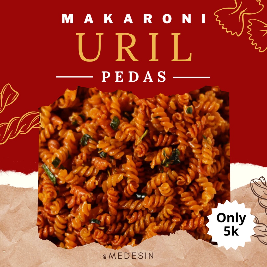 

Makaroni Spiral / Makaroni Uril Renyah Pedas Nampol