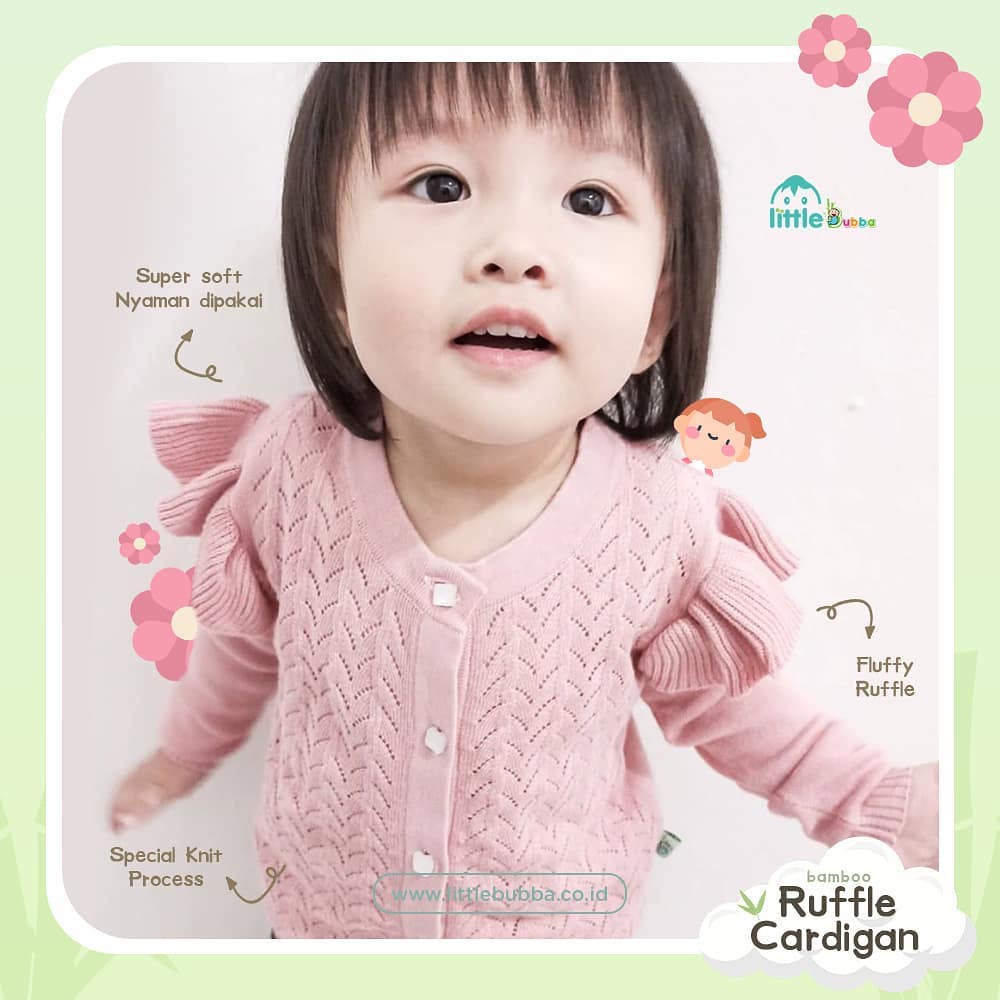 Bamboo and Bub - Cardigan Ruffle / Kardigan Renda Anak Perempuan