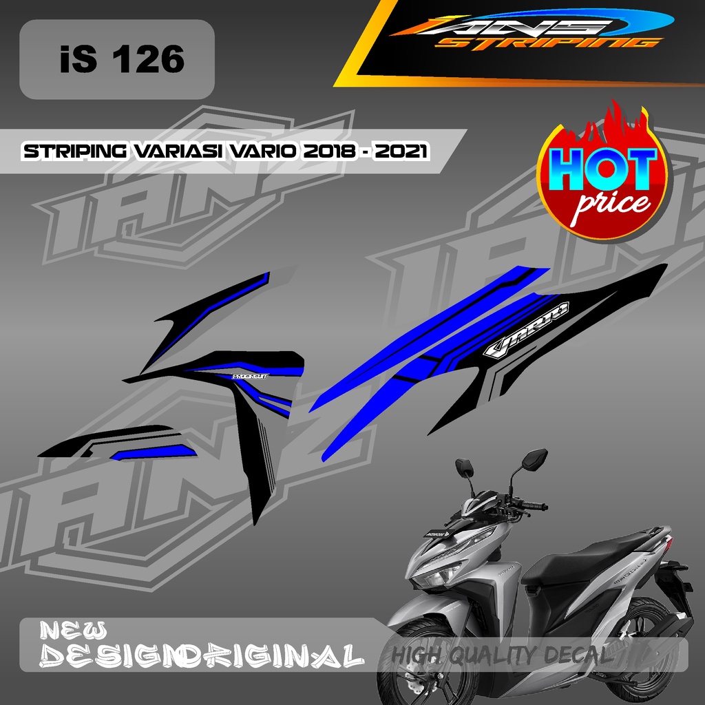 STIKER BODY VARIO Led Vario 150 MOTIF GRAFIK RACING BAHAN HOLOGRAM / NON HOLOGRAM IS126