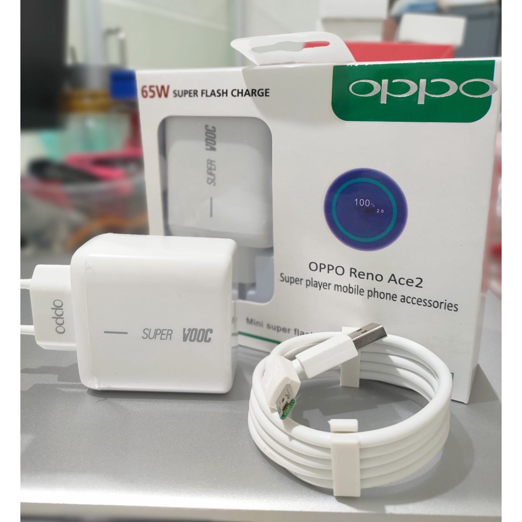 CHARGER OPPO RENO ACE 2 VOOC FAST CHARGING 65W ORI 99