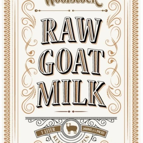 ⭐BISA COD⭐ WOOFSTOCK RAW GOAT MILK - 1 Liter (5 x 200ml) -Susu Kambing Asli Murni