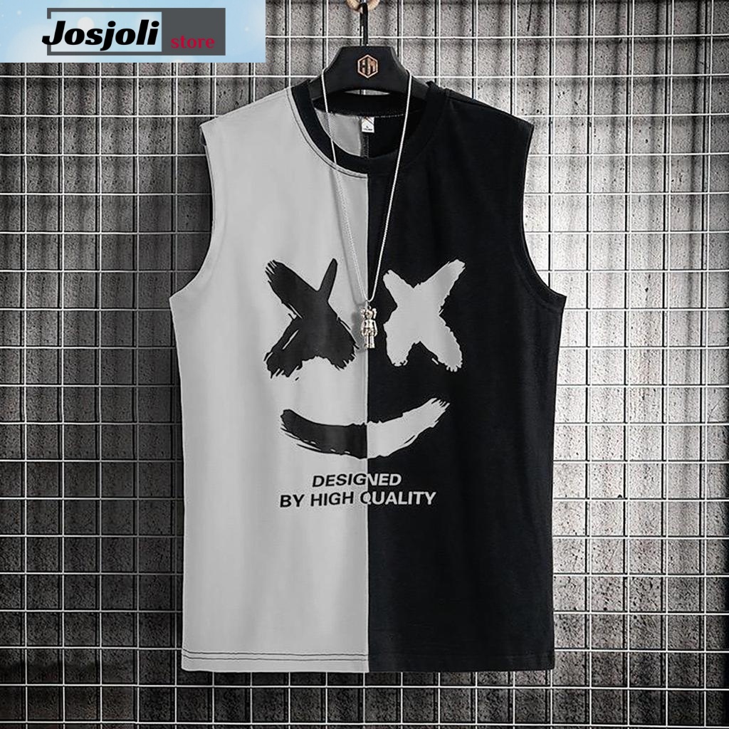 JOSJOLI_STORE/Kaos Singlet Mello/Atasan Pria Dewasa Tanpa Lengan/LD 100cm