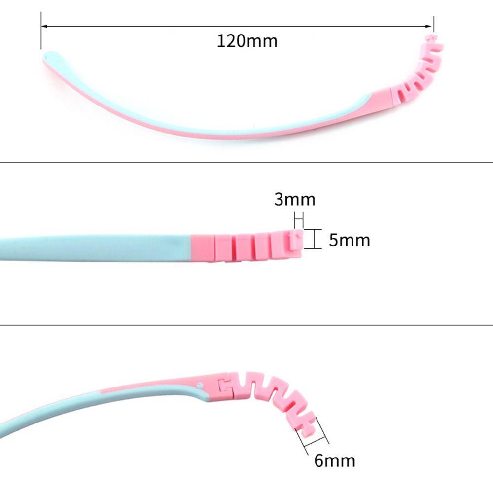Populer Lengan Kacamata Bahan Silikon Snap-on Anak Aksesoris Kacamata