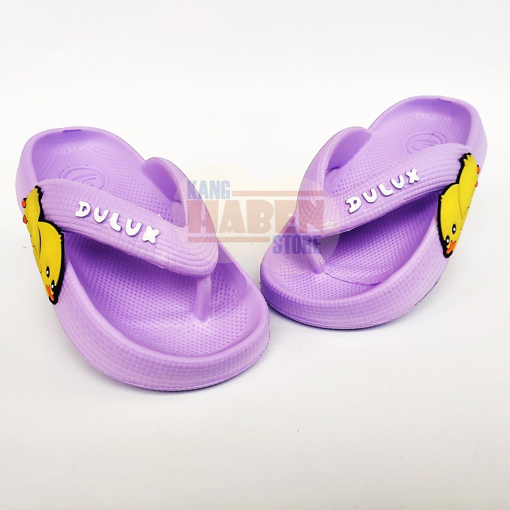 Habenkids Sandal Japit Anak Kecil Cewek Cowok Terbaru Karakter Bebek 2 - 5 Tahun Dulux 510D