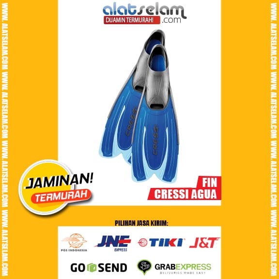 Kaki Katak/Fin Snorkeling/Fin Diving Snorkling Fin Cressi Agua -BLUE