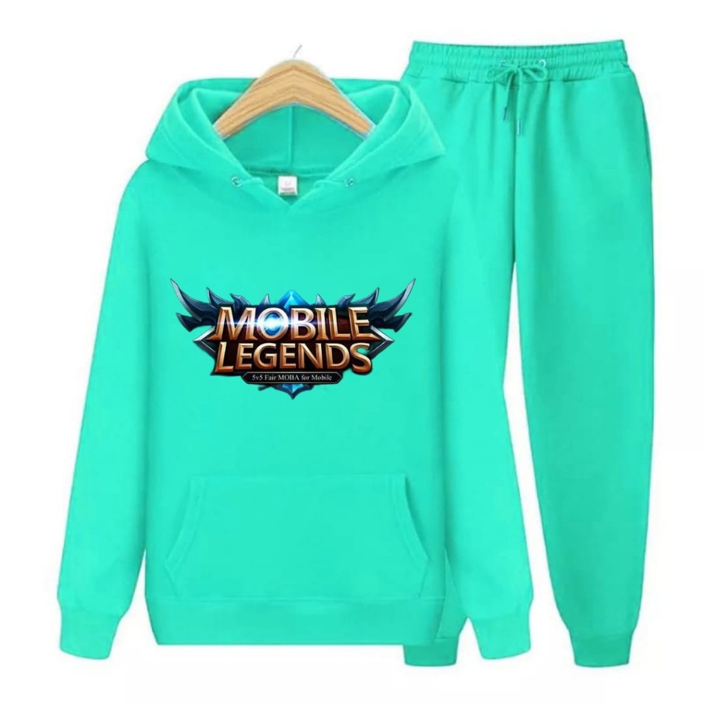 Hzl_outfit Setelan Hoodie Sweater Anak Logo Mobile Legend/Hoodie Setelan Anak