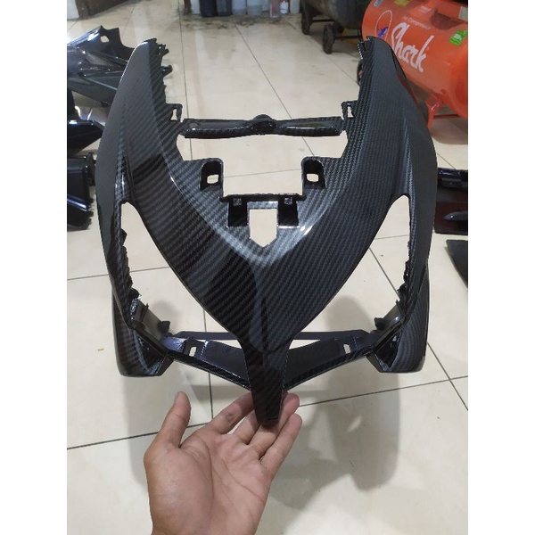 PANEL TAMENG DADA LAMPU DEPAN VARIO 110 CW KARBU FULL CARBON